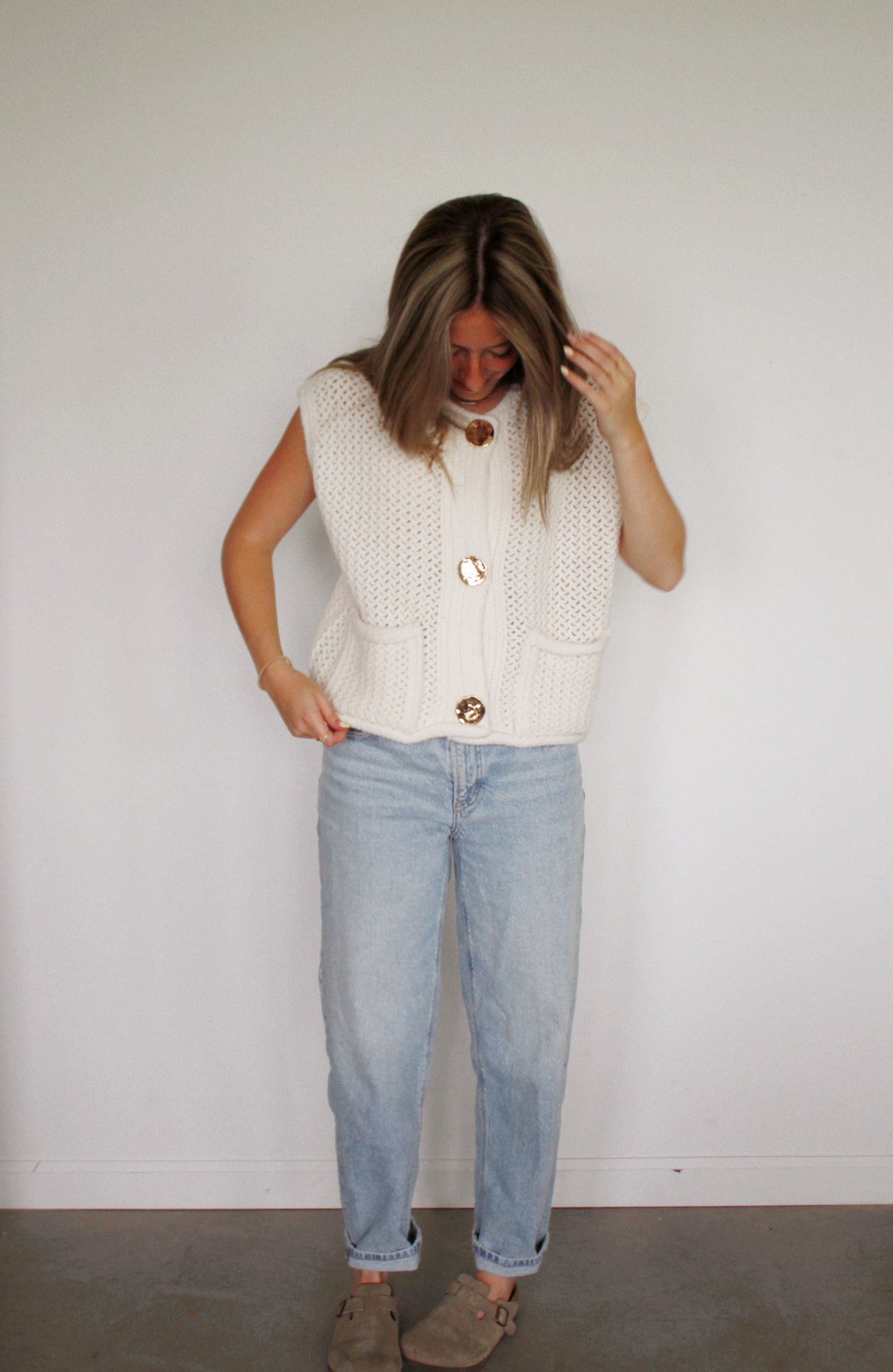 hudsyn button sweater vest