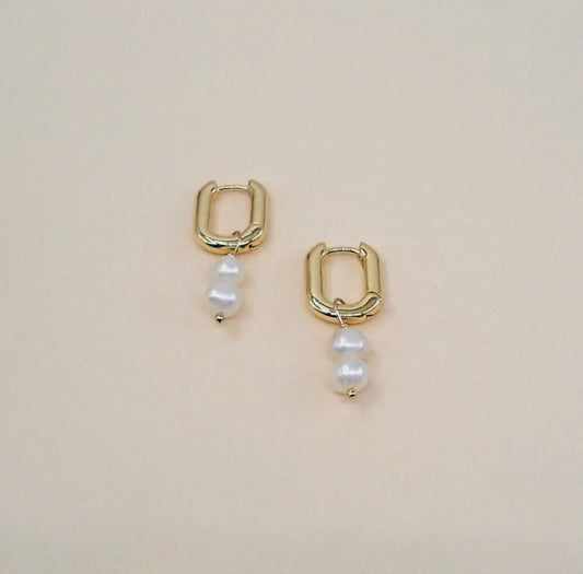 maycee double pearl earring