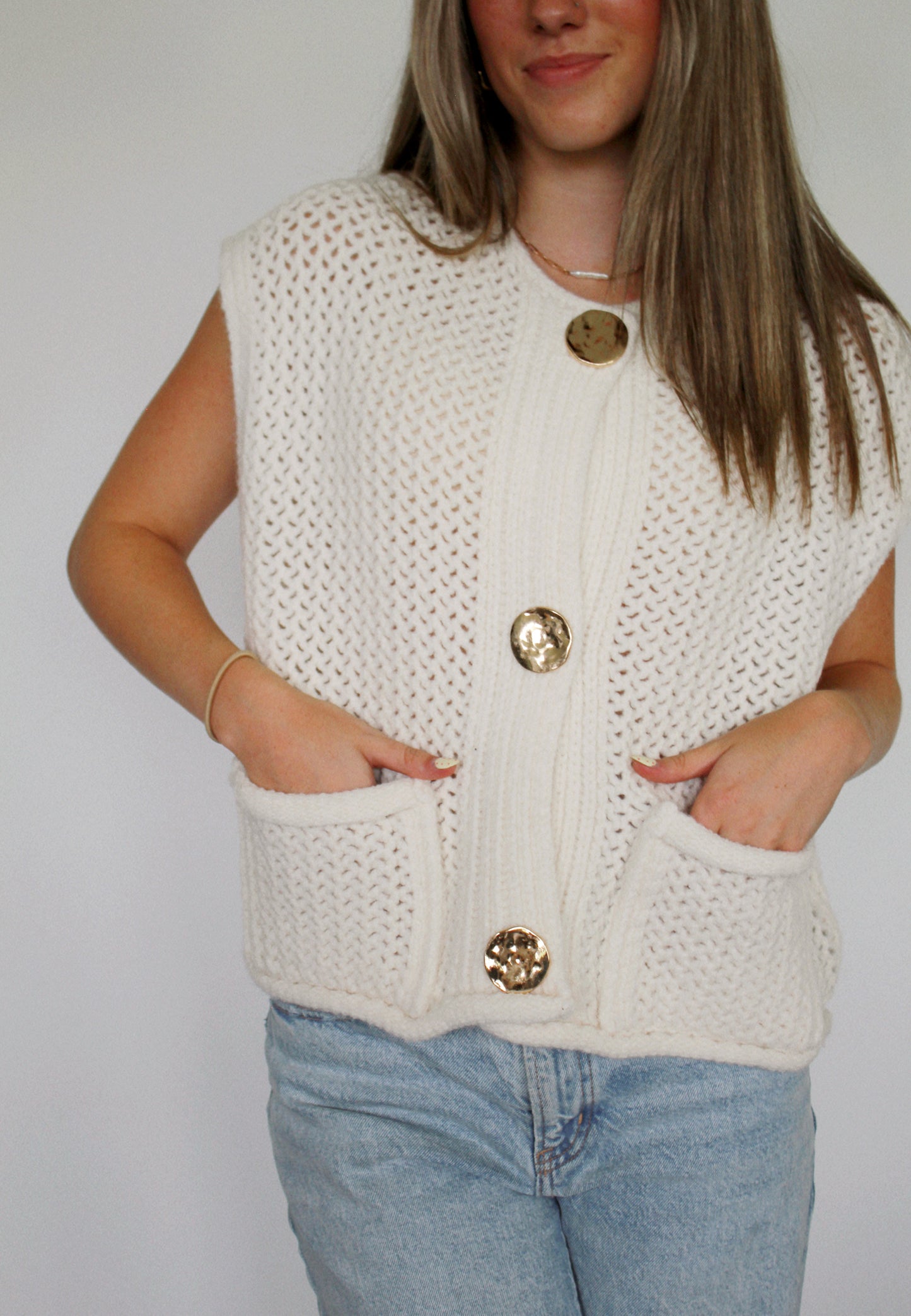 hudsyn button sweater vest