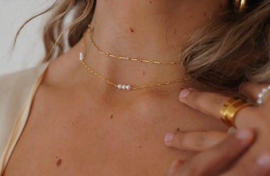 blake triple pearl necklace