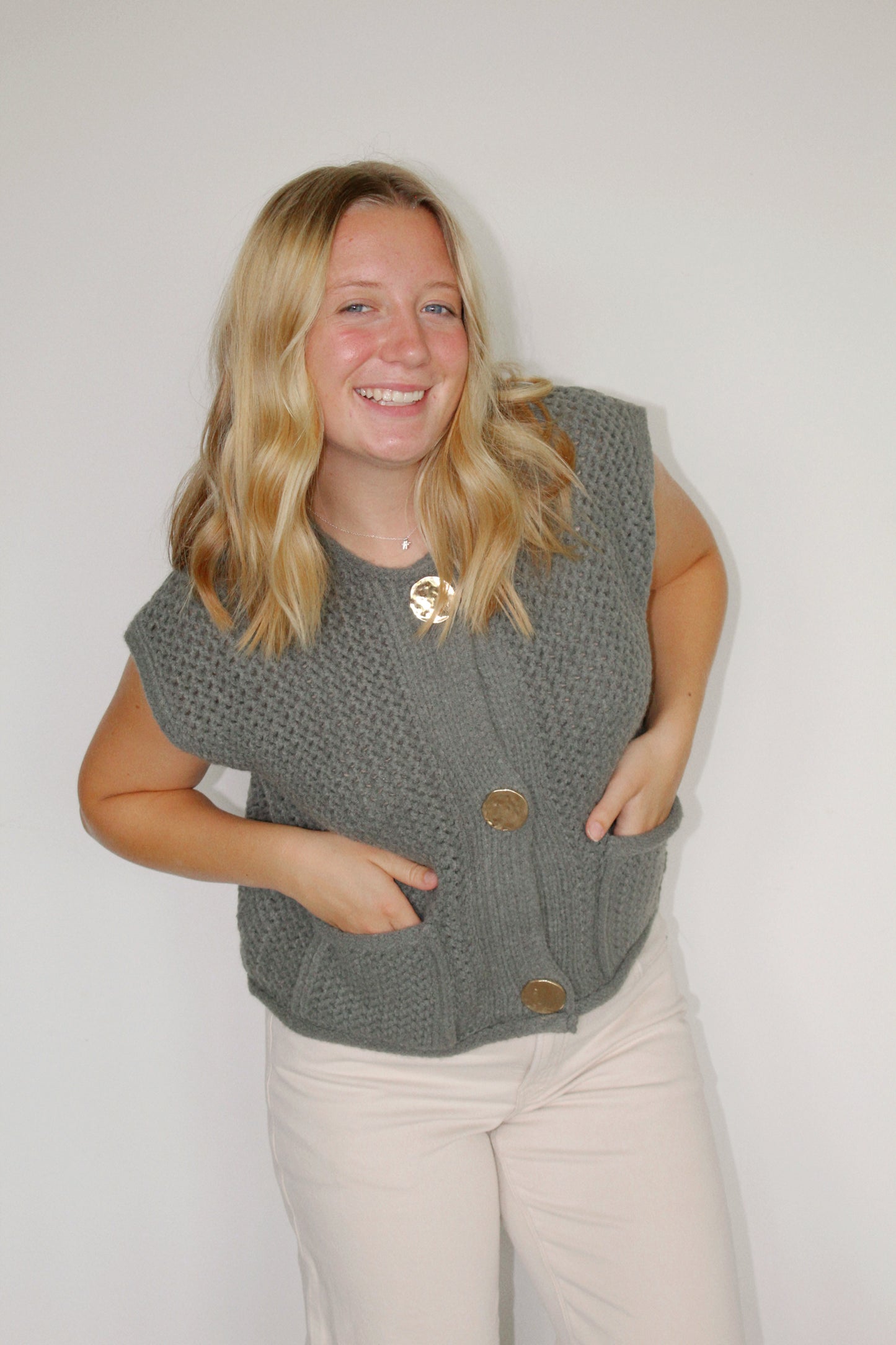 hudsyn button sweater vest