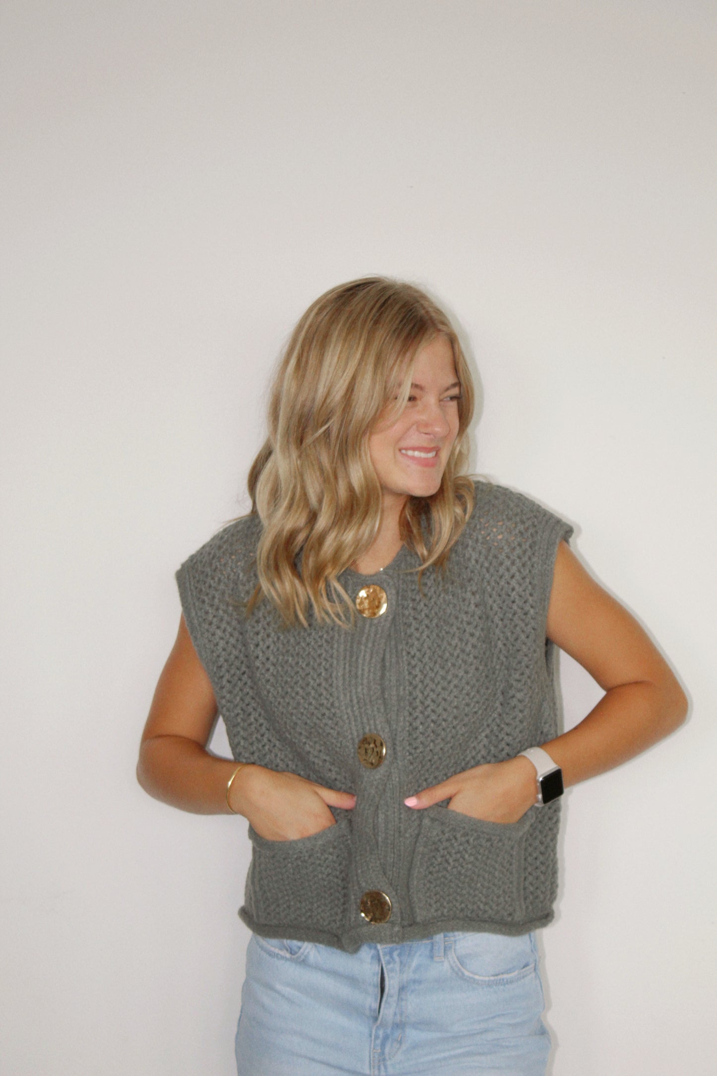 hudsyn button sweater vest